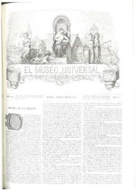 Portada:El museo universal. Núm. 26, Madrid 30 de junio de 1861, Año V
