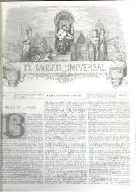 Portada:El museo universal. Núm. 5, Madrid 2 de febrero de 1862, Año VI