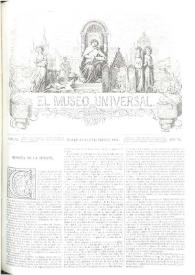 Portada:El museo universal. Núm. 52, Madrid 28 de diciembre de 1862, Año VI
