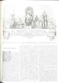 Portada:El museo universal. Núm. 2, Madrid 11 de enero de 1863, Año VII