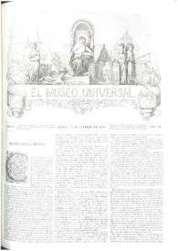 Portada:El museo universal. Núm. 8, Madrid 22 de febrero de 1863, Año VII