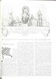 Portada:El museo universal. Núm. 34, Madrid 23 de agosto de 1863, Año VII