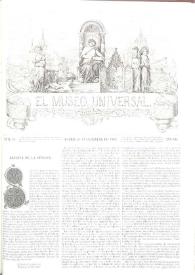 Portada:El museo universal. Núm. 51, Madrid 20 de diciembre de 1863, Año VII