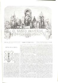 Portada:El museo universal. Núm. 10, Madrid 6 de marzo de 1864, Año VIII
