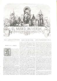 Portada:El museo universal. Núm. 14, Madrid 3 de abril de 1864, Año VIII