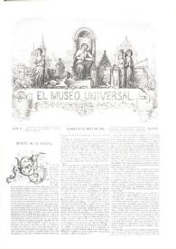 Portada:El museo universal. Núm. 17, Madrid 24 de abril de 1864, Año VIII
