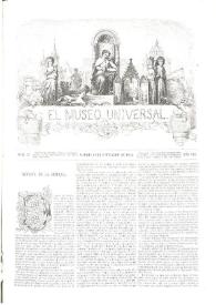 Portada:El museo universal. Núm. 37, Madrid 11 de setiembre de 1864, Año VIII [sic]