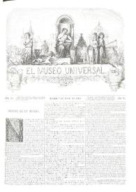 Portada:El museo universal. Núm. 19, Madrid 7 de mayo de 1865, Año IX