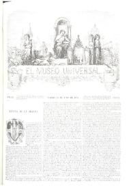Portada:El museo universal. Núm. 26, Madrid 25 de junio de 1865, Año IX