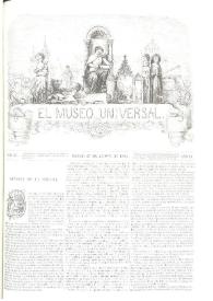 Portada:El museo universal. Núm. 35, Madrid 27 de agosto de 1865, Año IX