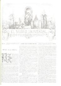 Portada:El museo universal. Núm. 36, Madrid 3 de setiembre de 1865, Año IX [sic]