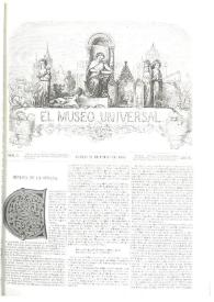 Portada:El museo universal. Núm. 3, Madrid 21 de enero de 1866, Año X