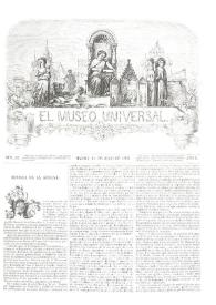 Portada:El museo universal. Núm. 23, Madrid 10 de junio de 1866, Año X