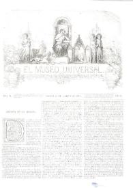 Portada:El museo universal. Núm. 34, Madrid 26 de agosto de 1866, Año X