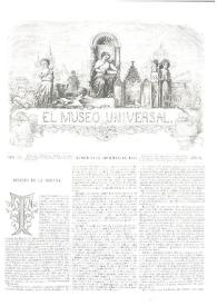 Portada:El museo universal. Núm. 39, Madrid 30 de setiembre de 1866, Año X [sic]