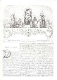 Portada:El museo universal. Núm. 40, Madrid 7 de octubre de 1866, Año