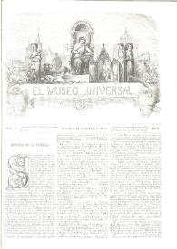 Portada:El museo universal. Núm. 47, Madrid 25 de noviembre de 1866, Año X