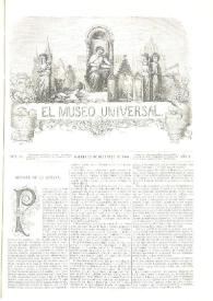 Portada:El museo universal. Núm. 51, Madrid 23 de diciembre de 1866, Año X