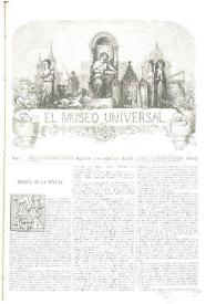 Portada:El museo universal. Núm. 7, Madrid 17 de febrero de 1867, Año XI