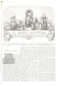 Portada:El museo universal. Núm. 8, Madrid 24 de febrero de 1867, Año XI