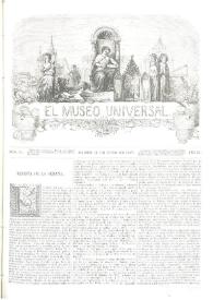 Portada:El museo universal. Núm. 24, Madrid 16 de junio de 1867, Año XI
