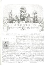 Portada:El museo universal. Núm. 29, Madrid 20 de julio de 1867, Año XI