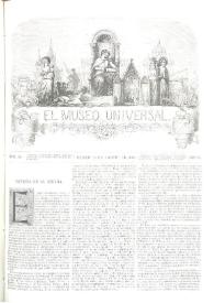 Portada:El museo universal. Núm. 32, Madrid 10 de agosto de 1867, Año XI
