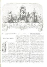 Portada:El museo universal. Núm. 43, Madrid 26 de octubre de 1867, Año XI