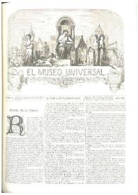 Portada:El museo universal. Núm. 11, Madrid 14 de marzo de 1868, Año XII