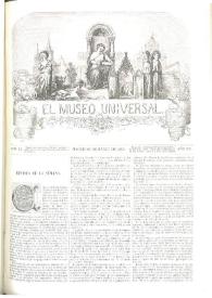 Portada:El museo universal. Núm. 13, Madrid 28 de marzo de 1868, Año XII