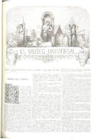Portada:El museo universal. Núm. 15, Madrid 11 de abril de 1868, Año XII