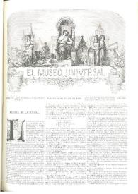 Portada:El museo universal. Núm. 18, Madrid 2 de mayo de 1868, Año XII