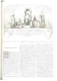 Portada:El museo universal. Núm. 25, Madrid 20 de junio de 1868, Año XII
