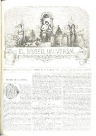 Portada:El museo universal. Núm. 29, Madrid 18 de julio de 1868, Año XII