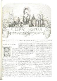 Portada:El museo universal. Núm. 36, Madrid 5 de setiembre de 1868, Año XII [sic]