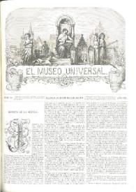 Portada:El museo universal. Núm. 38, Madrid 19 de setiembre de 1868, Año XII [sic]