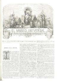 Portada:El museo universal. Núm. 45, Madrid 8 de noviembre de 1868, Año XII