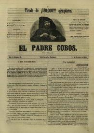 Portada:El padre Cobos. Año I, Número II, 1º de octubre de 1854