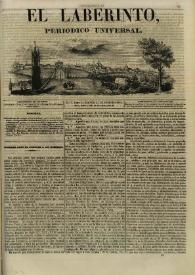 El laberinto. Núm. 7, jueves 1º de febrero 1844 | Biblioteca Virtual Miguel de Cervantes