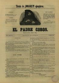 Portada:El padre Cobos. Año I, Número XXI, 25 de enero de 1855