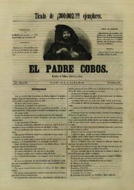 Portada:El padre Cobos. Año I, Número XXVI, 20 de febrero de 1855