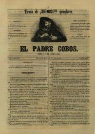 Portada:El padre Cobos. Año I, Número XLVI, 30 de mayo de 1855
