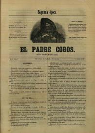 Portada:El padre Cobos. Año II, Número I, 5 de setiembre de 1855 [sic]