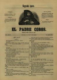 Portada:El padre Cobos. Año II, Número VI, 30 de setiembre de 1855 [sic]