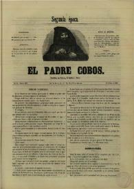 Portada:El padre Cobos. Año II, Número XXIX, 25 de enero de 1856