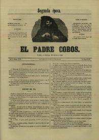 Portada:El padre Cobos. Año II, Número XXXVII, 5 de marzo de 1856
