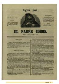 Portada:El padre Cobos. Año II, Número LIV, 30 de mayo de 1856