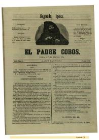 Portada:El padre Cobos. Año II, Número LIX, 25 de junio de 1856