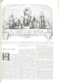 Portada:El museo universal. Núm. 13, Madrid 28 de marzo de 1869, Año XIII