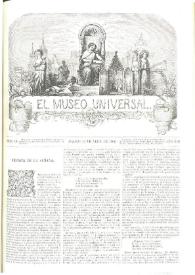 Portada:El museo universal. Núm. 15, Madrid 11 de abril de 1869, Año XIII
